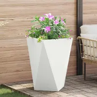 Prolenta Maison Exclusive - Bac à plantes blanc 50 x 50 x 75 cm en acier
