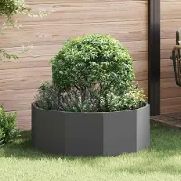 Prolenta Maison Exclusive - Bac à plantes noir 90 x 90 x 35 cm en acier