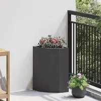Prolenta Maison Exclusive - Jardinière d'angle noire 30 x 30 x 50 cm en acier