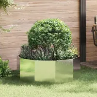 Prolenta Maison Exclusive - Bac à plantes argenté 90 x 90 x 35 cm en acier inoxydable