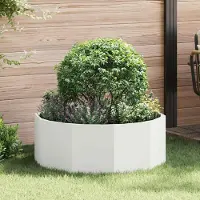 Prolenta Maison Exclusive - Bac à plantes blanc 90 x 90 x 35 cm en acier