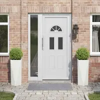 Prolenta Maison Exclusive - Jardinières, lot de 2, blanches, 30 x 30 x 75 cm, en acier