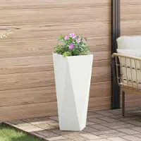 Prolenta Maison Exclusive - Bac à plantes blanc 30 x 30 x 75 cm en acier