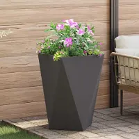 Prolenta Maison Exclusive - Bac à plantes noir 50 x 50 x 75 cm en acier