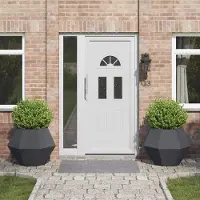 Prolenta Maison Exclusive - Jardinières, lot de 2, anthracite, 75 x 75 x 60 cm, en acier