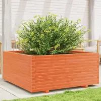Prolenta Maison Exclusive - Jardinière cire marron 110x110x49,5 cm bois de pin massif