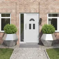 Prolenta Maison Exclusive - Jardinières, lot de 2, argenté, 100 x 100 x 80 cm, en acier inoxydable