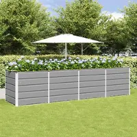 Prolenta Maison Exclusive - Bac à plantes gris clair 240 x 80 x 75 cm en acier