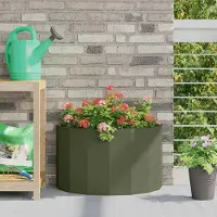 Prolenta Maison Exclusive - Bac à plantes vert olive 60 x 30 x 35 cm en acier