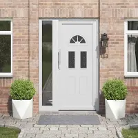 Prolenta Maison Exclusive - Jardinières, lot de 2, blanches, 40 x 40 x 40 cm, en acier
