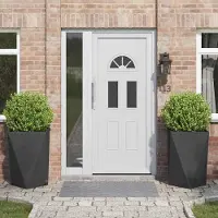 Prolenta Maison Exclusive - Jardinières, lot de 2, noir, 50 x 50 x 75 cm, en acier
