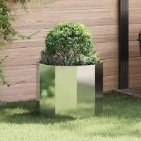 Prolenta Maison Exclusive - Bac à plantes argenté 60 x 60 x 50 cm Acier galvanisé