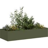 Prolenta Maison Exclusive - Jardinière vert olive 200x80x40 cm en acier