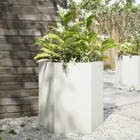 Prolenta Maison Exclusive - Bac à plantes blanc hexagonal 46x40x45 en acier