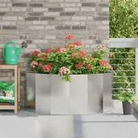 Prolenta Maison Exclusive - Bac à plantes argenté 120 x 60 x 50 cm en acier inoxydable