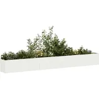 Prolenta Maison Exclusive - Bac à plantes blanc 360x40x40 cm Acier laminé à froid