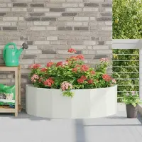 Prolenta Maison Exclusive - Bac à plantes blanc 120 x 60 x 35 cm en acier