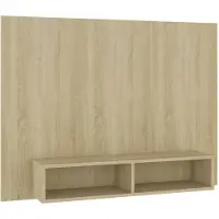 Syfax Meuble TV mural Chêne Sonoma 120x23,5x90 cm Bois d’ingénierie
