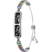 INF Bracelet Connecté Cristal Noir et Arc-en-ciel - Suivi Fitness RWFIT
