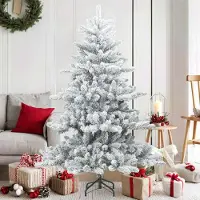 Prolenta Maison Exclusive - Sapin de Noël artificiel à charnières enneigé Blanc 150 cm