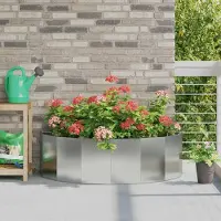 Prolenta Maison Exclusive - Bac à plantes argenté 120 x 60 x 35 cm Acier galvanisé
