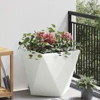 Prolenta Maison Exclusive - Bac à plantes blanc 50 x 50 x 50 cm en acier