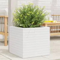 Prolenta Maison Exclusive - Jardinière blanc 50x50x46 cm bois de pin massif