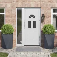 Prolenta Maison Exclusive - Jardinières, lot de 2, anthracite, 50 x 50 x 75 cm, en acier