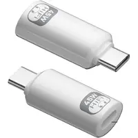INF Adaptateur 3-en-1 Lightning et Type-C pour iPhone - Charge Rapide & Audio Hi-Fi Blanc