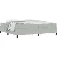 Syfax Cadre de lit Gris clair 200 x 200 cm tissu