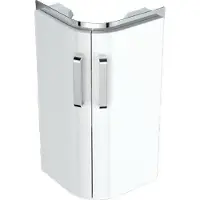 Geberit Selnova Compact - Armoire lavabo, 425x330x604 mm, 2 portes, blanc brillant/blanc mat 501.484.00.1