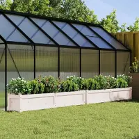 Prolenta Maison Exclusive - 2 bacs à plantes blancs en bois massif de pin