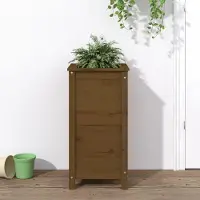 Prolenta Maison Exclusive - Bac à plantes brun miel 40x40x78 cm Bois massif Pin