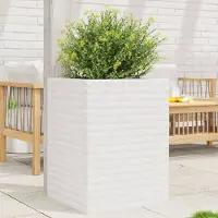 Prolenta Maison Exclusive - Jardinière blanc 50x50x68,5 cm bois de pin massif