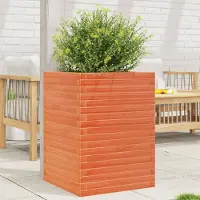 Prolenta Maison Exclusive - Jardinière cire marron 50x50x68,5 cm bois de pin massif