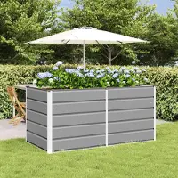 Prolenta Maison Exclusive - Bac à plantes gris clair 160 x 80 x 75 cm en acier