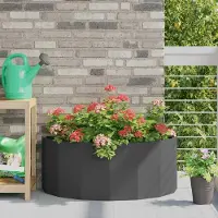 Prolenta Maison Exclusive - Bac à plantes noir 90 x 45 x 35 cm en acier