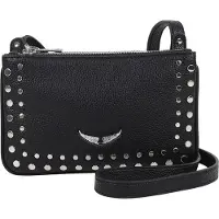 Zadig & Voltaire pour fille. X60616 Sac à bandoulière noir clouté (OSFA), Casuel, Polyuréthane, mode enfantine