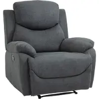 Fortuna Fauteuil Lai avec fonction inclinable pour salon, inclinable à 150°, aspect lin, gris foncé