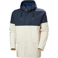 Helly Hansen Moss Block, manteau de pluie, homme, blanc/bleu foncé