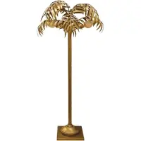 Casa Padrino Lampadaire design palmier laiton Ø 90 x H. 170 cm - Lampadaire noble au design palmier - Luminaires de luxe - Qualité de luxe