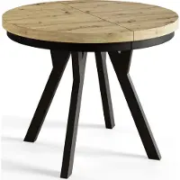 Alpi Möbel AlpiMeble Table de Salle à Manger Evo, Table de Salon Extensible, Lateau Stratifié 36 mm, Pieds Stables, Diamètre 120 cm - Artisan - Collection Evo