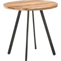 Syfax Table de salle à manger 80 cm Bois d'acacia solide