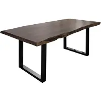MASSIVMOEBEL24.DE MASSIVMOEBEL24 | Table à manger 200x100 Acacia laqué Gris taupe / Anthracite laqué FREEFORM 5