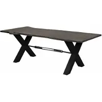MASSIVMOEBEL24.DE MASSIVMOEBEL24 | Table à manger 200x100 Acacia laqué Gris taupe IRON LABEL #116