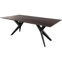 MASSIVMOEBEL24.DE MASSIVMOEBEL24 | Table à manger 180x90 Acacia laqué Brun / Anthracite mat SWISS EDGE #23