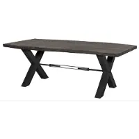 MASSIVMOEBEL24.DE MASSIVMOEBEL24 | Table à manger 180x110 Acacia laqué Gris taupe IRON LABEL #175