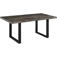MASSIVMOEBEL24.DE MASSIVMOEBEL24 | Table à manger 160x90 Manguier laqué Gris RAILWAY #208