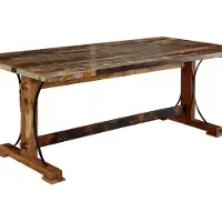 MASSIVMOEBEL24.DE MASSIVMOEBEL24 | Table à manger 160x90 Bois de récupération laqué Multicolore NATURE OF SPIRIT #10