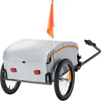 SucceBuy Remorque de vélo - capacité de charge de 100 livres, pliable, polyvalente pour l'aventure, avec fonctions de sécurité et attelage universel